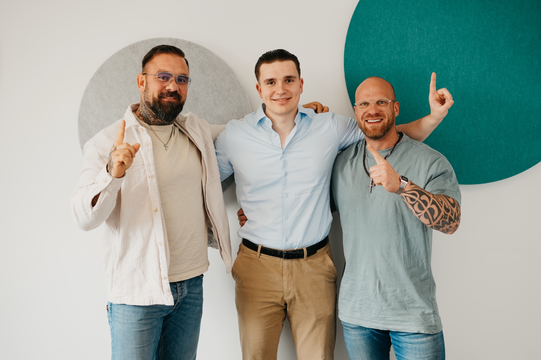 Gruppenfoto beim Anfragenfluss-Mediaday